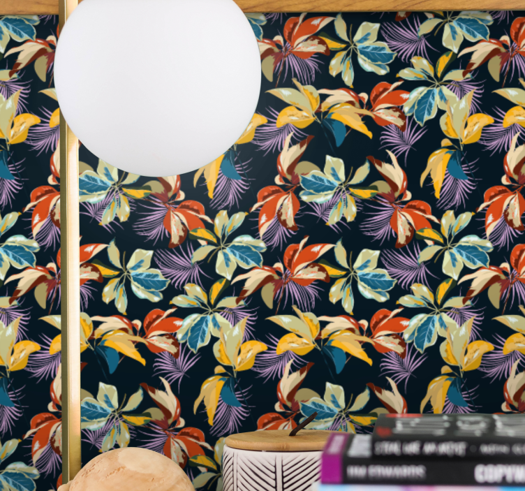 Levande djungeltak Tapet blommor - Tenstickers