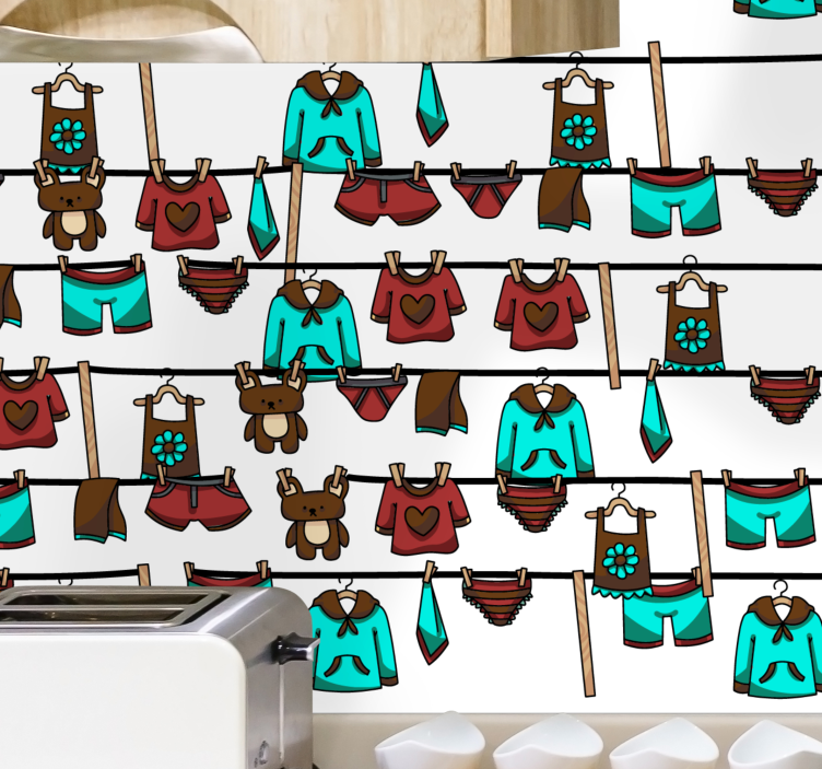 Tvätt på nätet tapet - Tenstickers