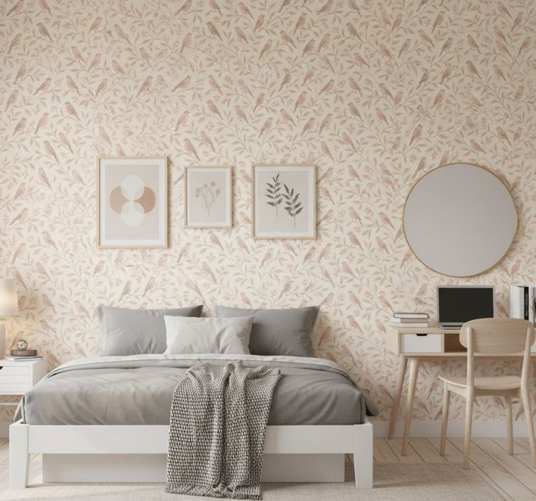 Ungdom tapeter vintage fågelstig - Tenstickers