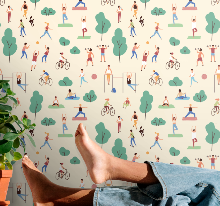 Utomhus aktiviteter tapet natur - Tenstickers