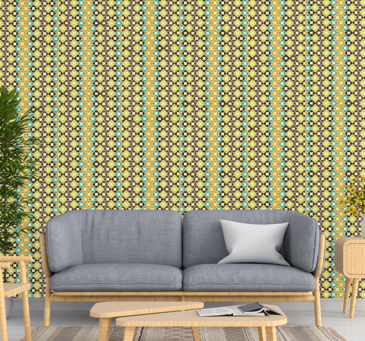 Vacker romb klassisk tapet - Tenstickers