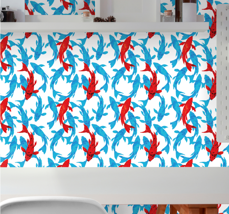 Vattendans Tapet fiskar - Tenstickers