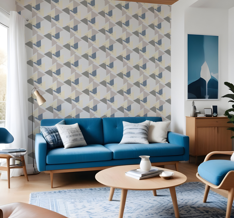 Vertikala trianglar modern tapet - Tenstickers