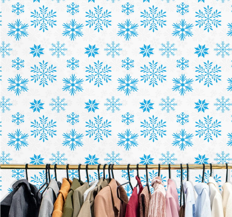 Vinter snöflingor Tapet jul - Tenstickers