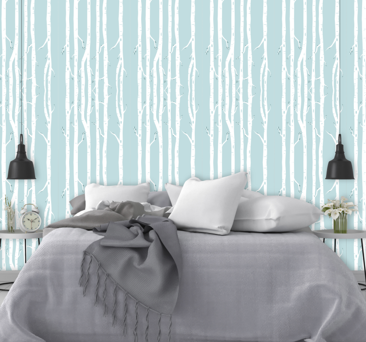 Vinter träd tapet - Tenstickers