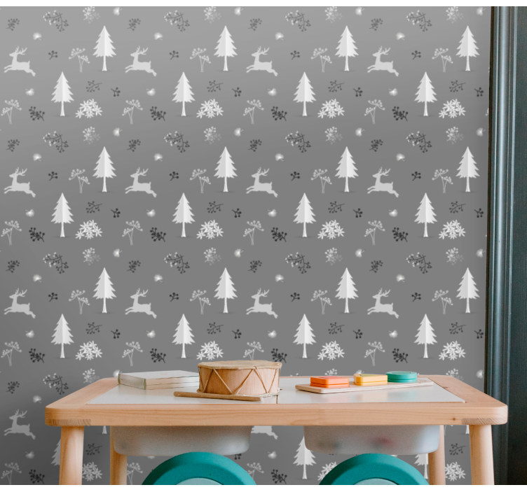 Vinterlandskapsmotiv Tapet jul - Tenstickers
