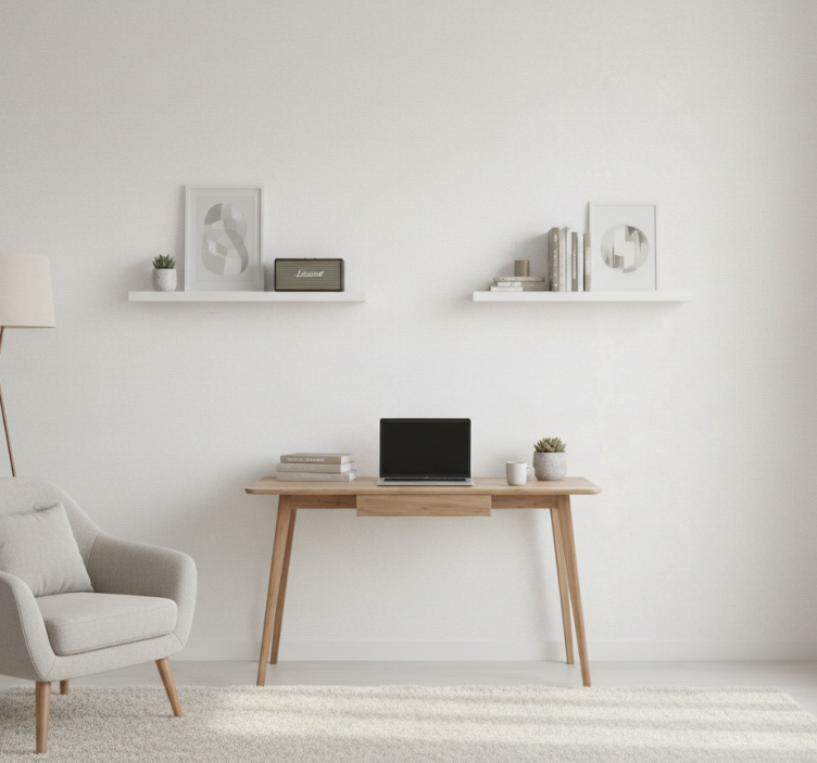 Vit genomskinlig tapet kontor - Tenstickers