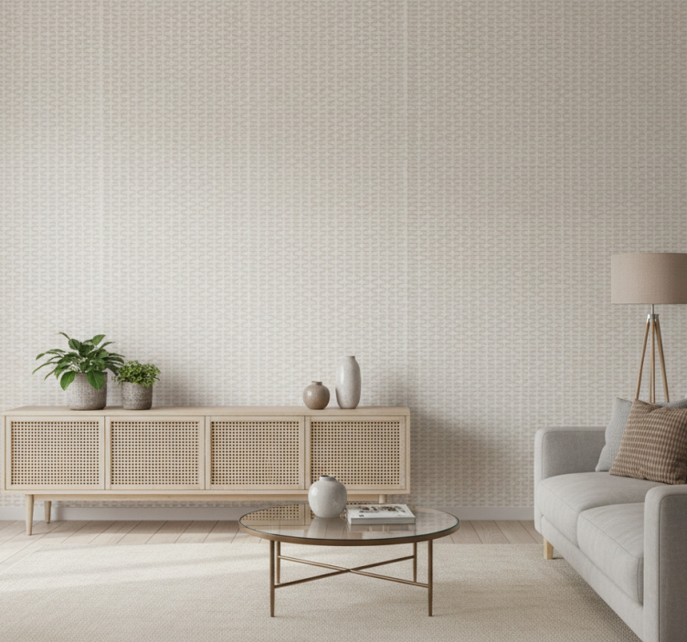 Vit rottingeffekt fondtapet vardagsrum - Tenstickers