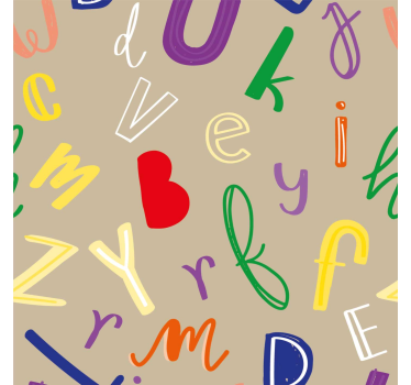 Färgglada alfabetet brev tapet - Tenstickers