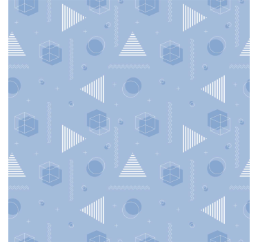 Geometrisk blå Ungdom tapeter - Tenstickers