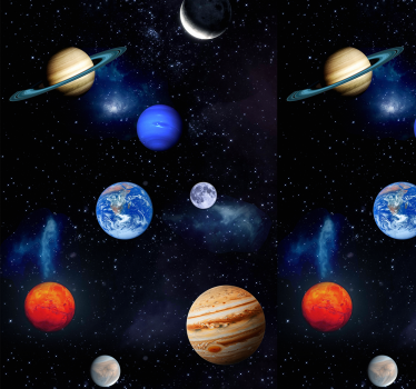 Kosmos rymdplaneter tapet stjärnor - Tenstickers