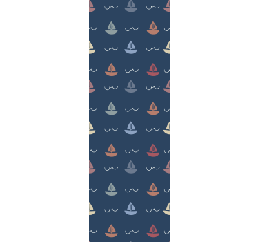 Segelbåtsmotiv barn tapet - Tenstickers