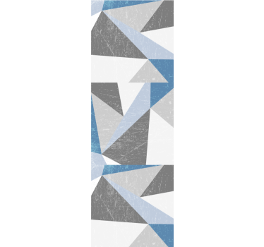 Modernt grått och blått mönster Tapet trianglar - Tenstickers