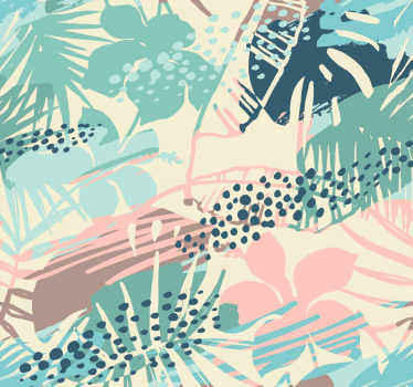 Exotisk bladdesign Tapet djungel - Tenstickers