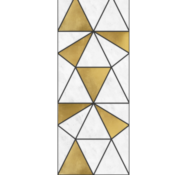 Geometriska marmorfacetter Tapet trianglar - Tenstickers