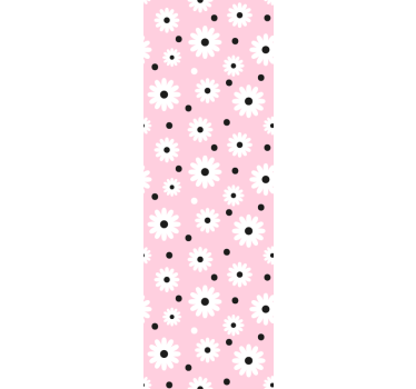 Rosa och vita prästkragar Tapet blommor - Tenstickers