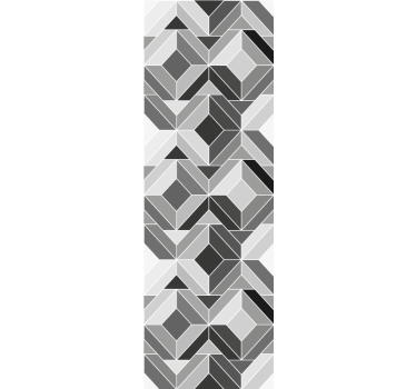 Kubiska grå former geometriska tapeter - Tenstickers