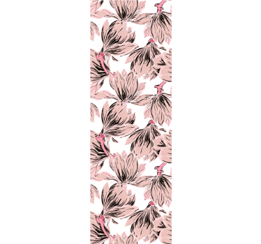 Eleganta rosa blommor Tapet blommig - Tenstickers