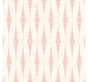 Pastellrosa rabaul ikat geometriska tapeter - Tenstickers