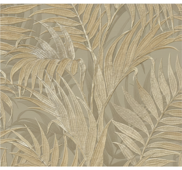 Tapet blad beige palmstruktur - Tenstickers
