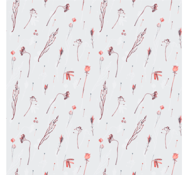 Tapet natur med delikat blommönster - Tenstickers