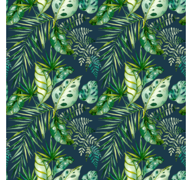 Tapet texturer och mönster jungle print växtdesign - Tenstickers