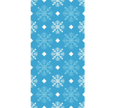 Tapet sovrum snöflingor blå nyanser - Tenstickers