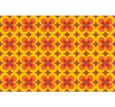 Tapet kontor 70-tals retro cirklar - Tenstickers