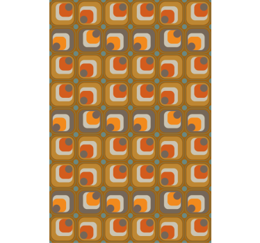 Tapet kontor 70-tals retro rutmönster - Tenstickers