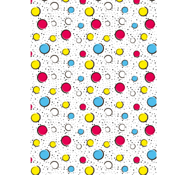 Tapet korridor flerfärgad prickar - Tenstickers