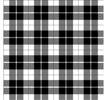 Tapet geometriska former svart och vit rutigt - Tenstickers