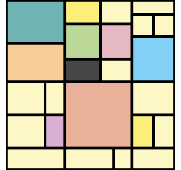 Tapet geometriska former vibrant geometri - Tenstickers