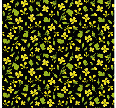 Tapet natur med livlig blommönster - Tenstickers