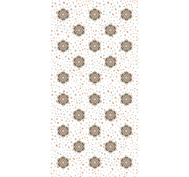 Tapet andra texturer terrazzo med blommor - Tenstickers