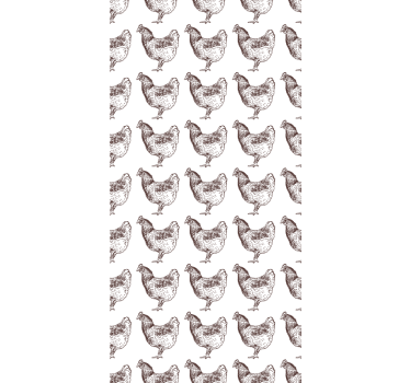 Barn tapet med originalt kycklingdesign - Tenstickers