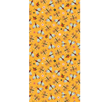 Barn tapet yello traditionell design - Tenstickers