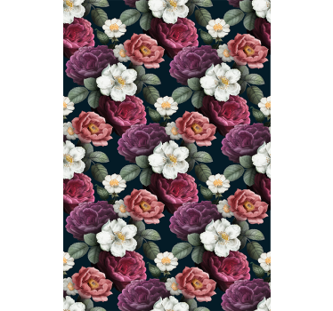 Tapet korridor graceful bloom komposition - Tenstickers