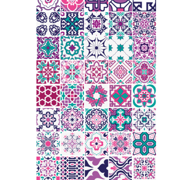 Tapet texturer och mönster geometriskt plattmönster - Tenstickers