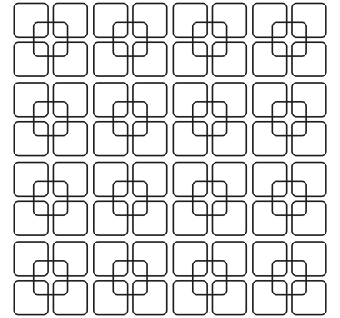 Tapet geometriska former svarta rutor urban mönster - Tenstickers