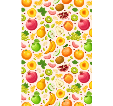 Tapet kök färgglad fruktblandning - Tenstickers