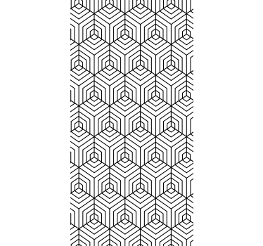 Modern tapet svartvita hexagoner - Tenstickers