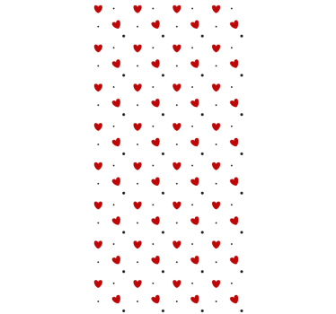 Modern tapet mönsterdekoration hjärtan och prickar - Tenstickers