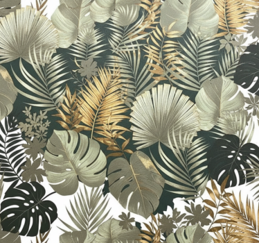 Äktenskap tapet botaniska och blommönster - Tenstickers
