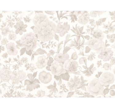 Äktenskap tapet vintage blommor - Tenstickers