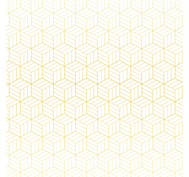 Tapet fyrkanter i guldfolie geometriska kuber - Tenstickers