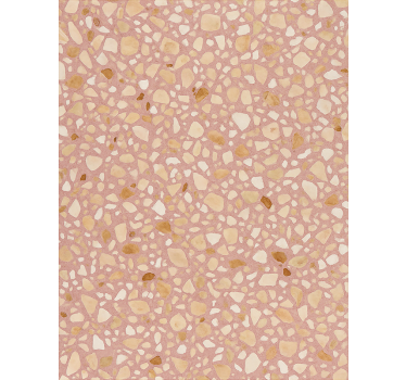 Tapet stenar rosajord terrazzo - Tenstickers