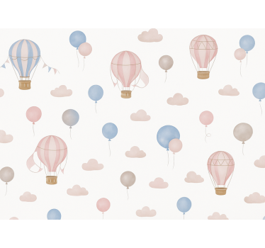 Bebis tapet pastell dröm ballonger - Tenstickers