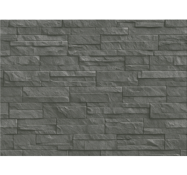 Tapet stenar kolgrå ledge stone - Tenstickers