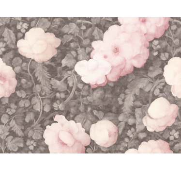 Tapet blommor vintage linneblomma - Tenstickers