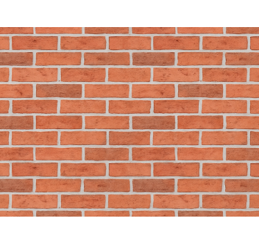 Tapet tegelstenar klassisk röd tegelvägg - Tenstickers